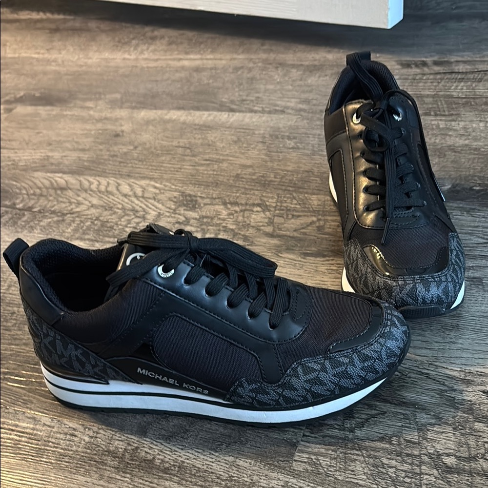Michael Kors Black High-Top Sneakers with Classic Design
